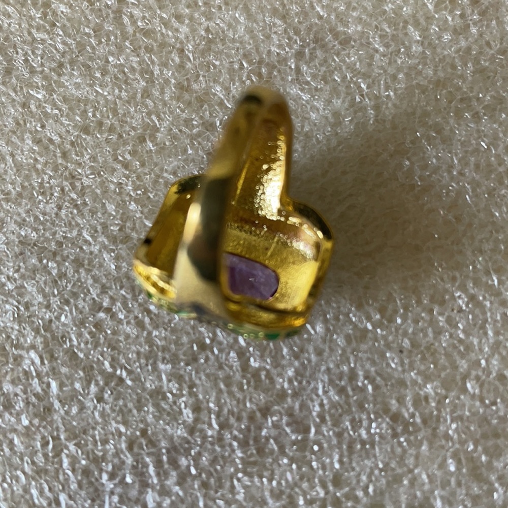Enamel amethyst ring - Picture 3 of 5
